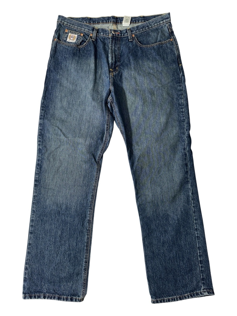 Cinch mens 40x34 straight leg cotton denim blue jeans EUC